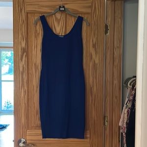 Love J BLUE BODYCON DRESS L